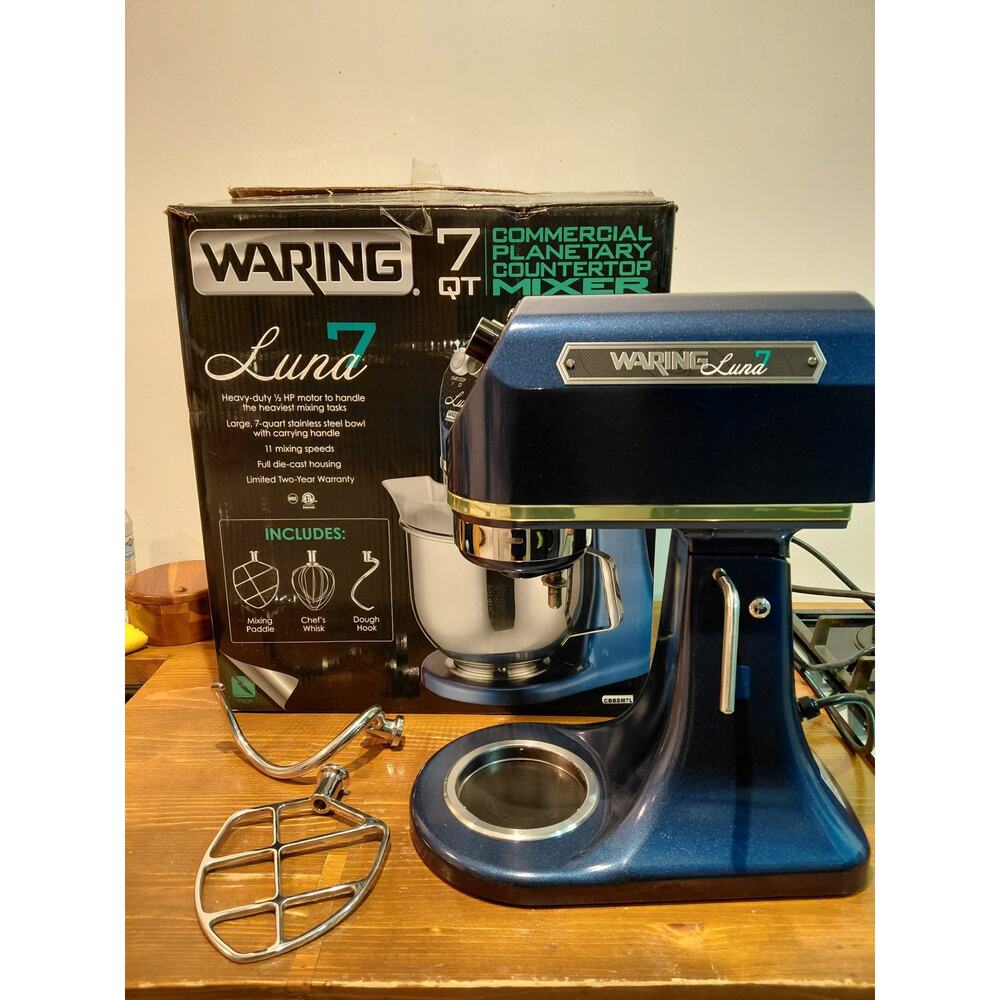 WARING WSM7L Commercial Luna Planetary Countertop 7Qt Stand Mixer PLEASE READ